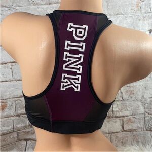 PINK Victoria's Secret Black and Purple Sports Bra